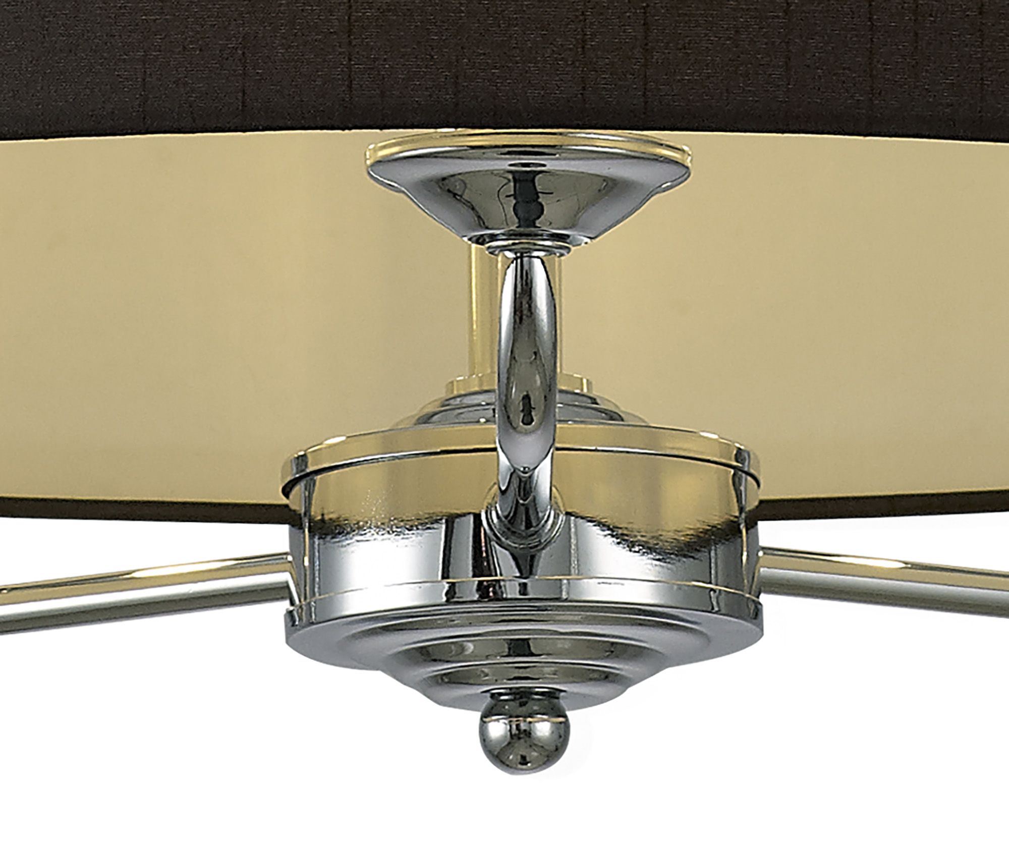 Banyan 50cm 3 Light Pendant Polished Chrome, Black DK0020  Deco Banyan